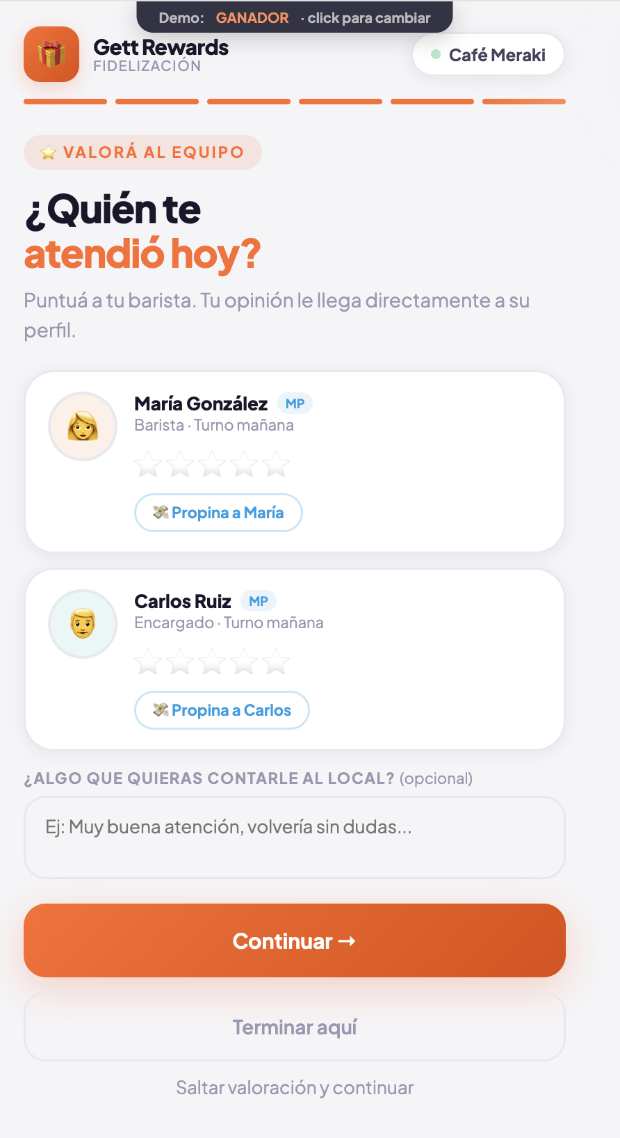 Valorá al equipo